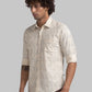 Parx Men Blue Engineered Slim Fit Cotton Full Sleeve Shirts