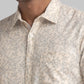 Parx Men Blue Engineered Slim Fit Cotton Full Sleeve Shirts