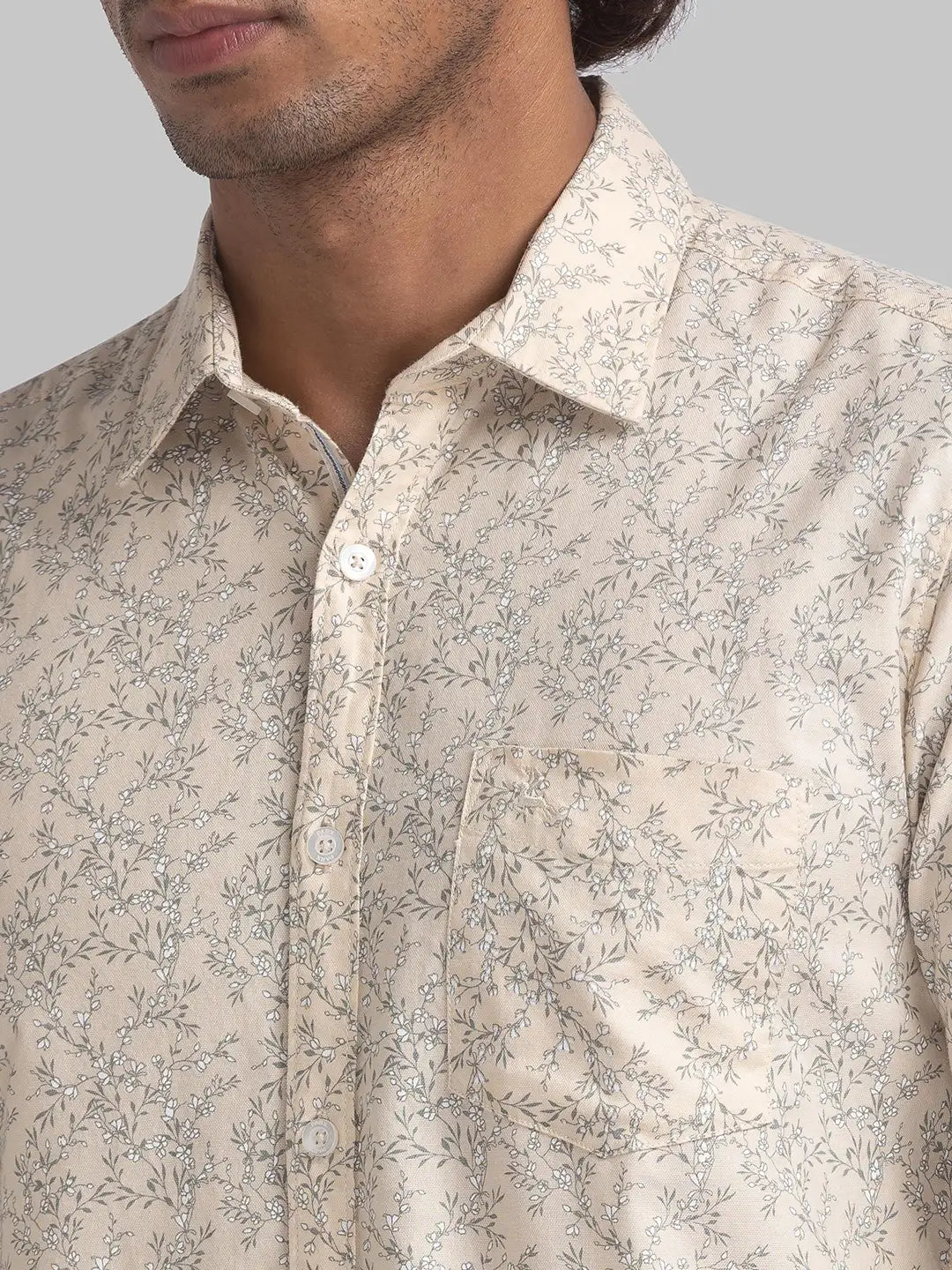 Parx Men Blue Engineered Slim Fit Cotton Full Sleeve Shirts