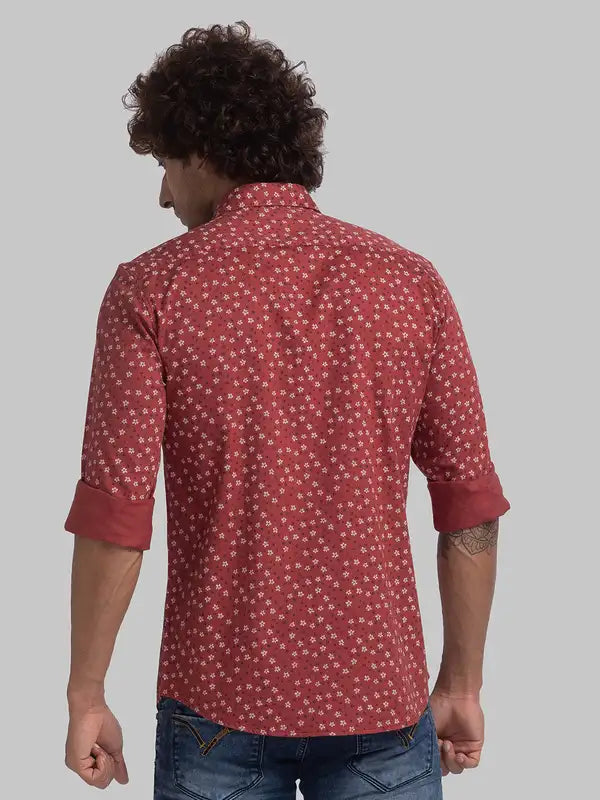 Men Slim Fit Yellow Shirt