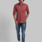 Men Slim Fit Yellow Shirt