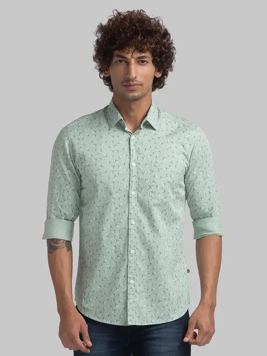 Men Slim Fit Blue Shirt