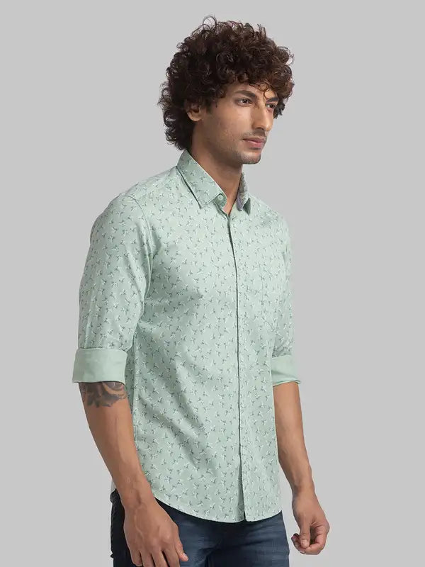 Men Slim Fit Blue Shirt