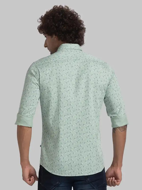 Men Slim Fit Blue Shirt