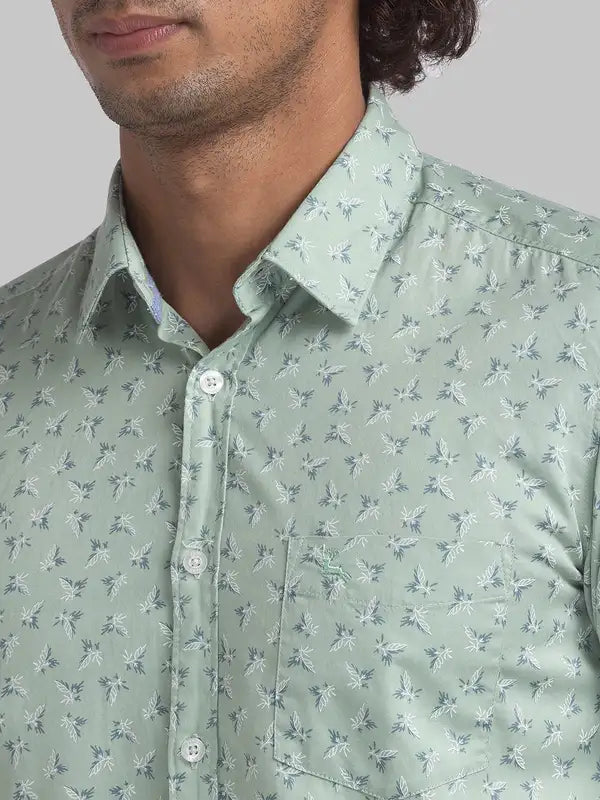 Men Slim Fit Blue Shirt