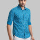Men Slim Fit Blue Shirt