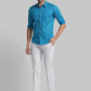 Men Slim Fit Blue Shirt