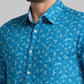 Men Slim Fit Blue Shirt