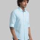 Men Slim Fit Yellow Shirt