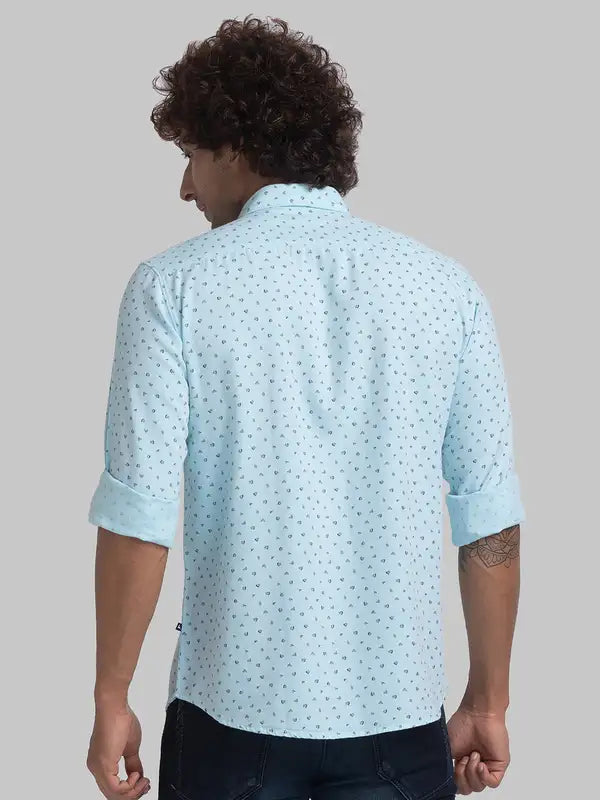 Men Slim Fit Yellow Shirt
