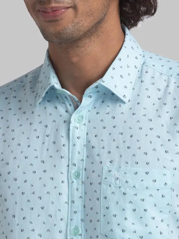 Men Slim Fit Yellow Shirt