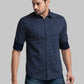Men Slim Fit Blue Shirt