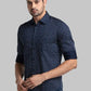 Men Slim Fit Blue Shirt