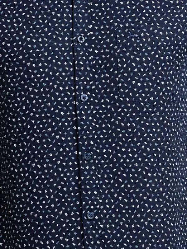 Men Slim Fit Blue Shirt