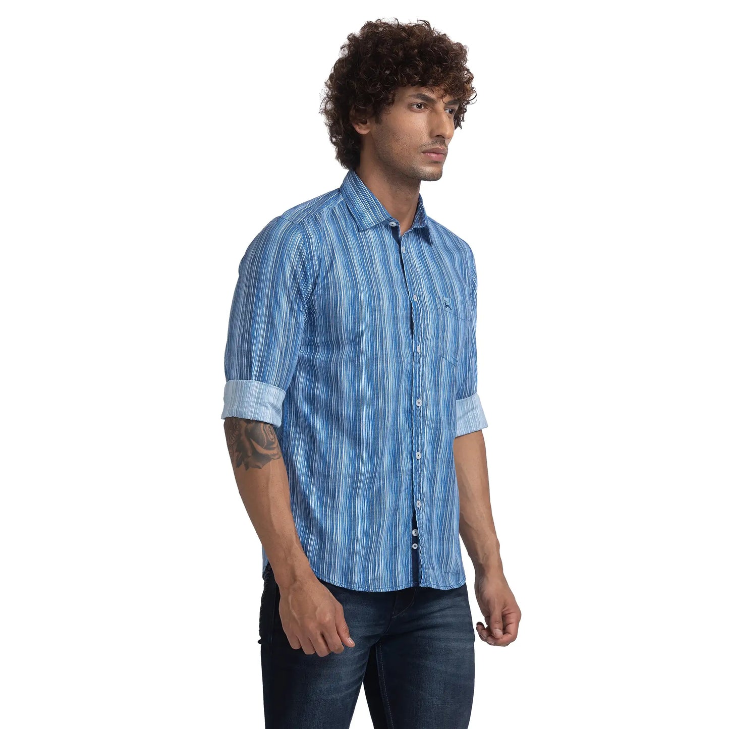 Men Slim Fit White Shirt