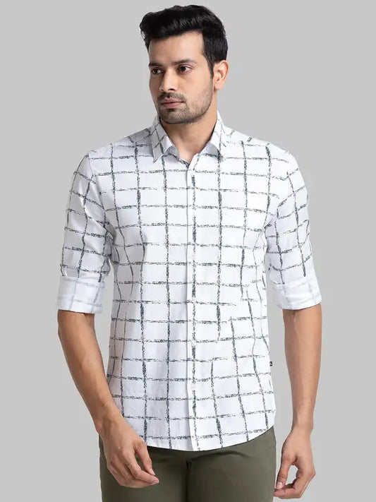 Men Slim Fit Blue Shirt