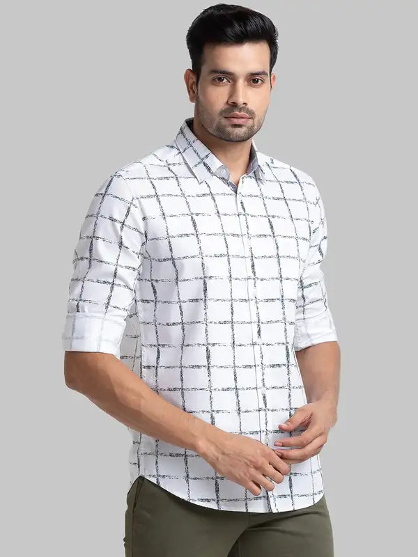 Men Slim Fit Blue Shirt