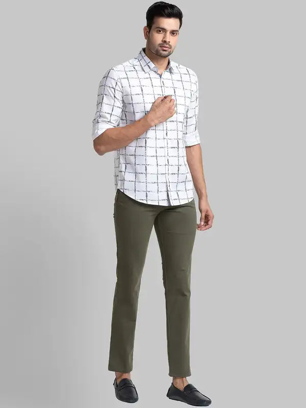 Men Slim Fit Blue Shirt