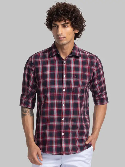 Men Slim Fit Blue Shirt