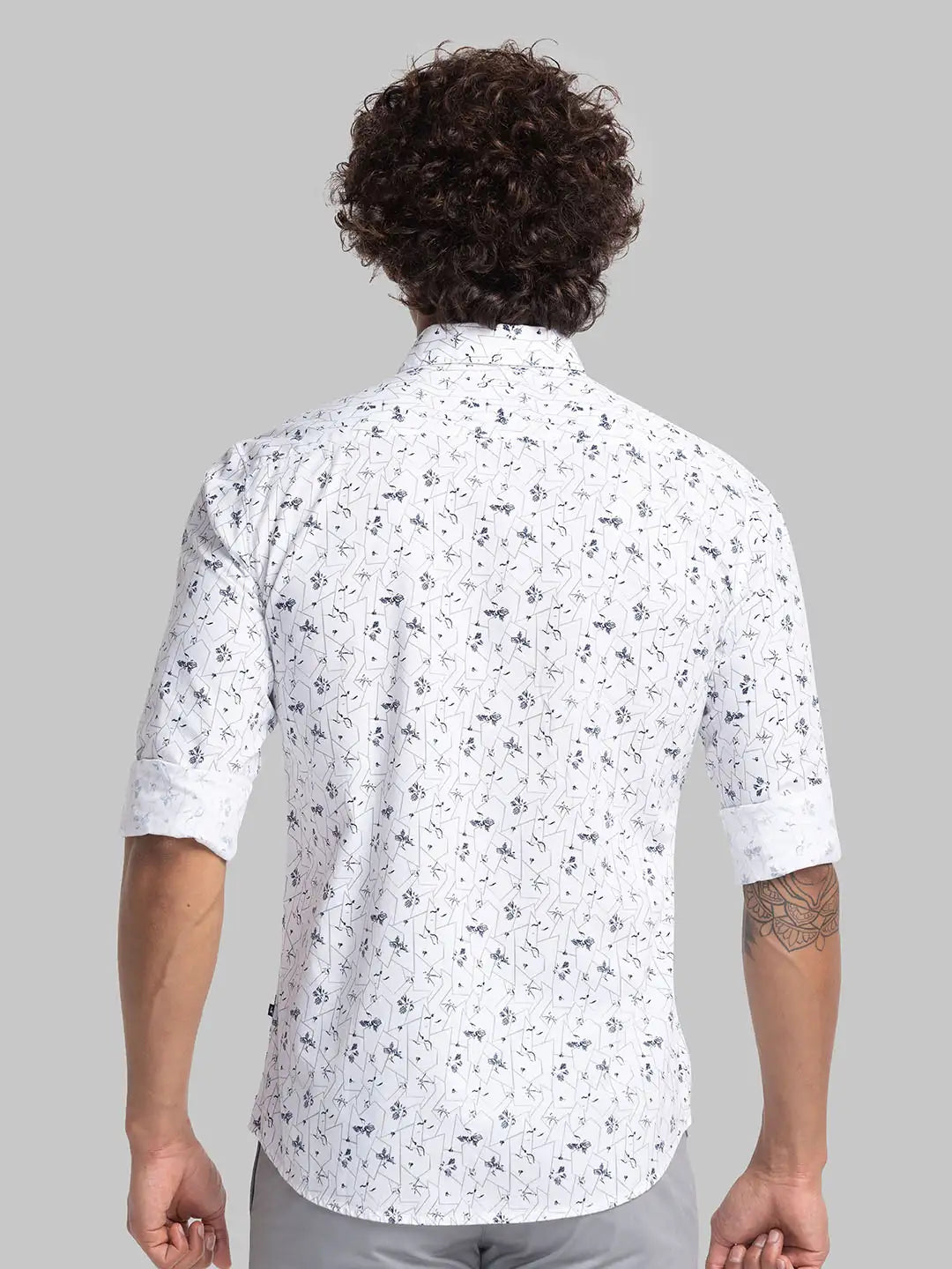 Parx Men Blue Checks Slim Fit Cotton Full Sleeve Shirts