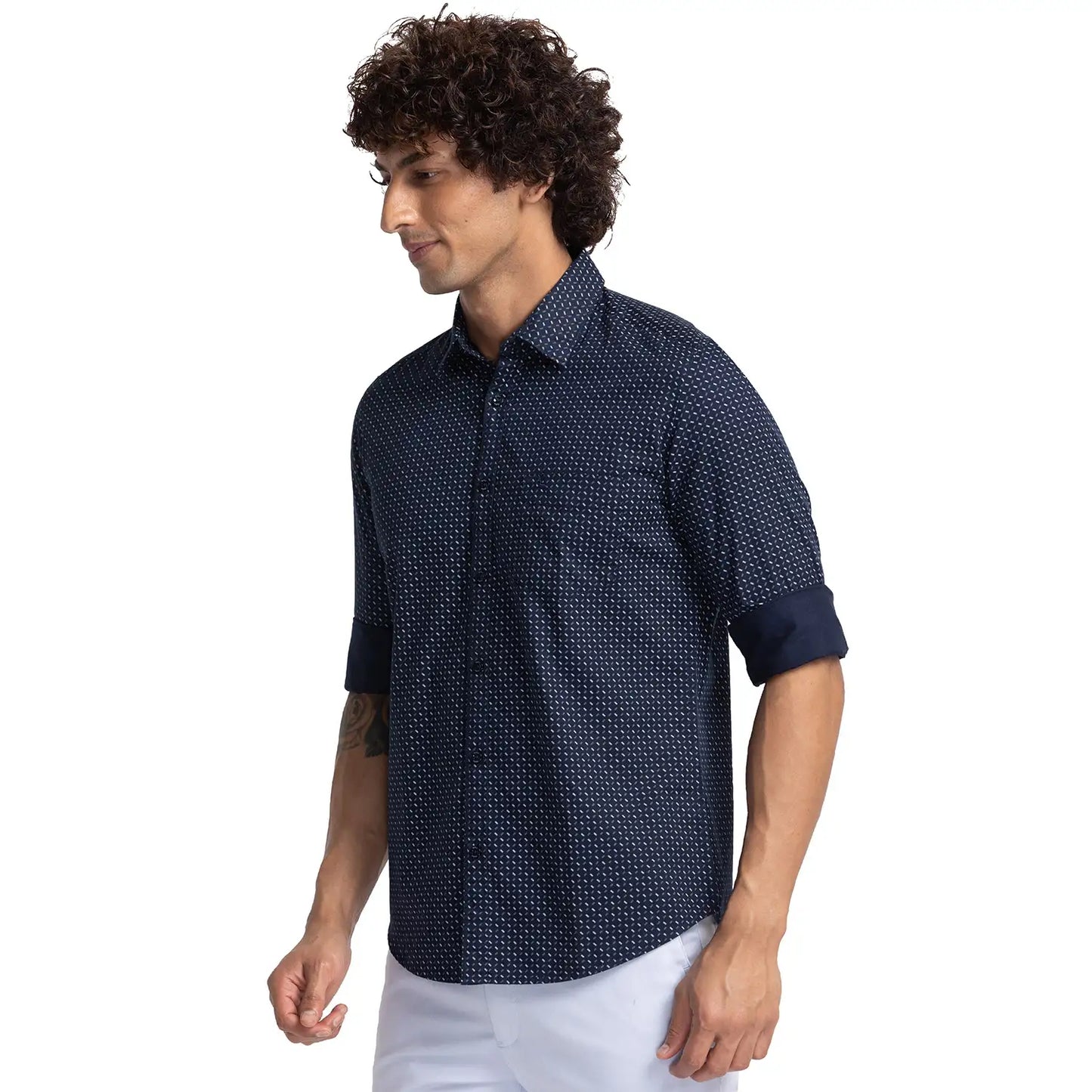 Men Slim Fit Black Shirt