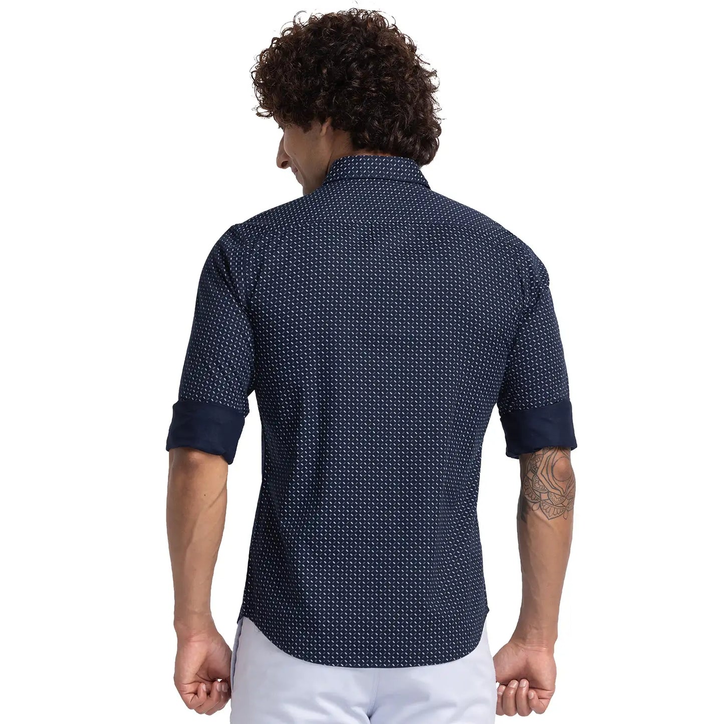 Men Slim Fit Black Shirt