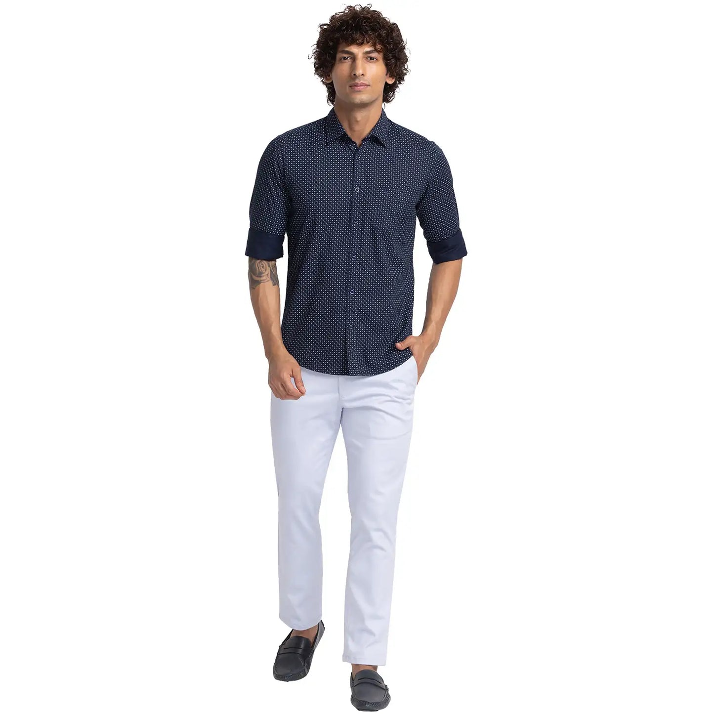 Men Slim Fit Black Shirt