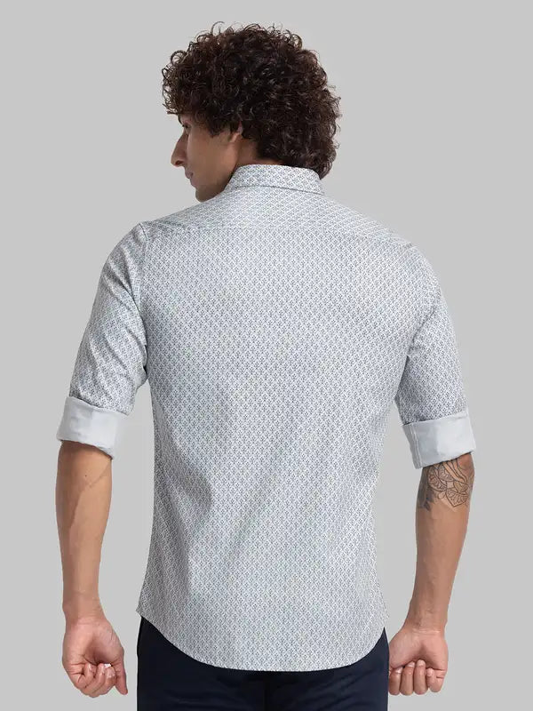 Men Slim Fit Blue Shirt