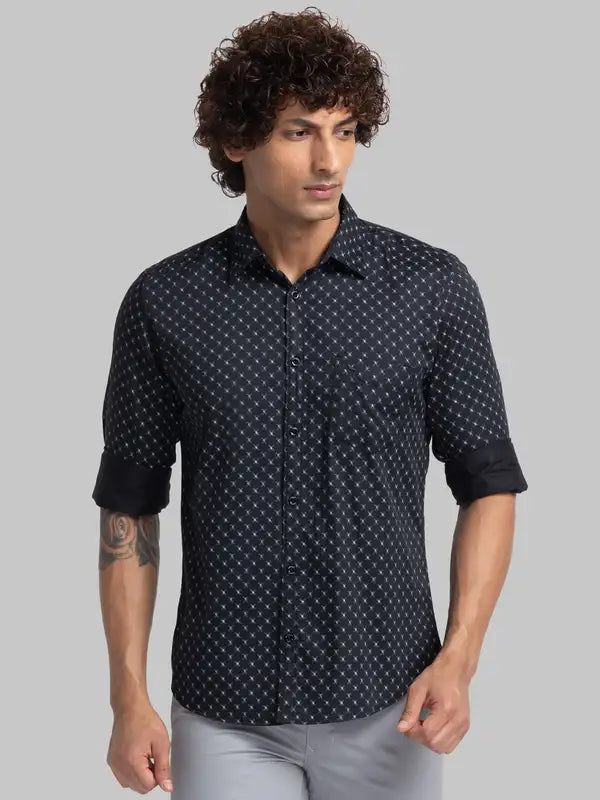 Men Slim Fit White Shirt