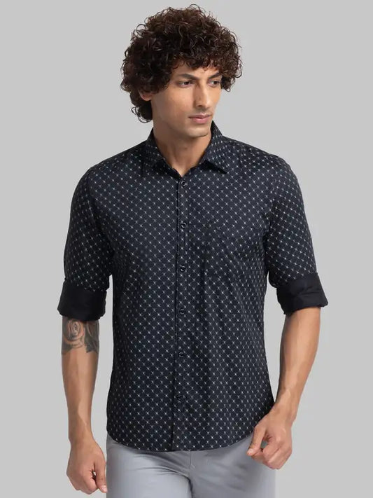 Men Slim Fit White Shirt