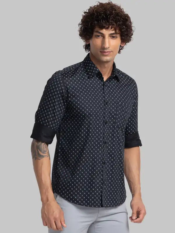 Men Slim Fit White Shirt