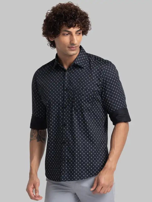 Men Slim Fit White Shirt