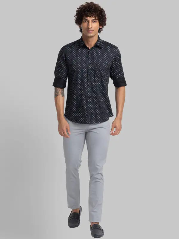 Men Slim Fit White Shirt