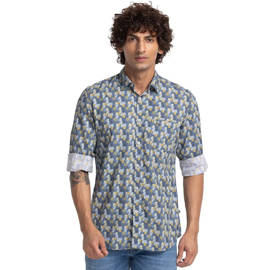 Men Slim Fit White Shirt