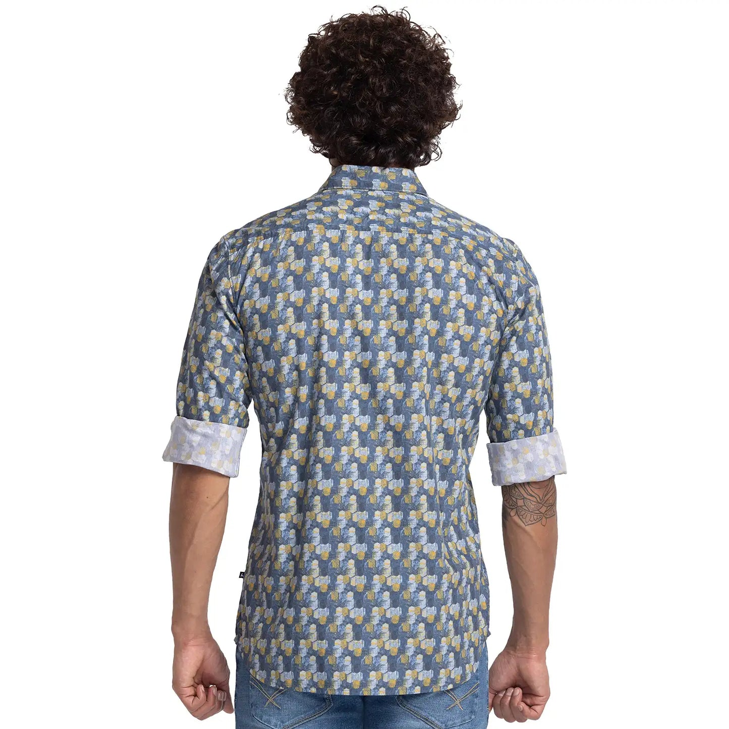 Men Slim Fit White Shirt