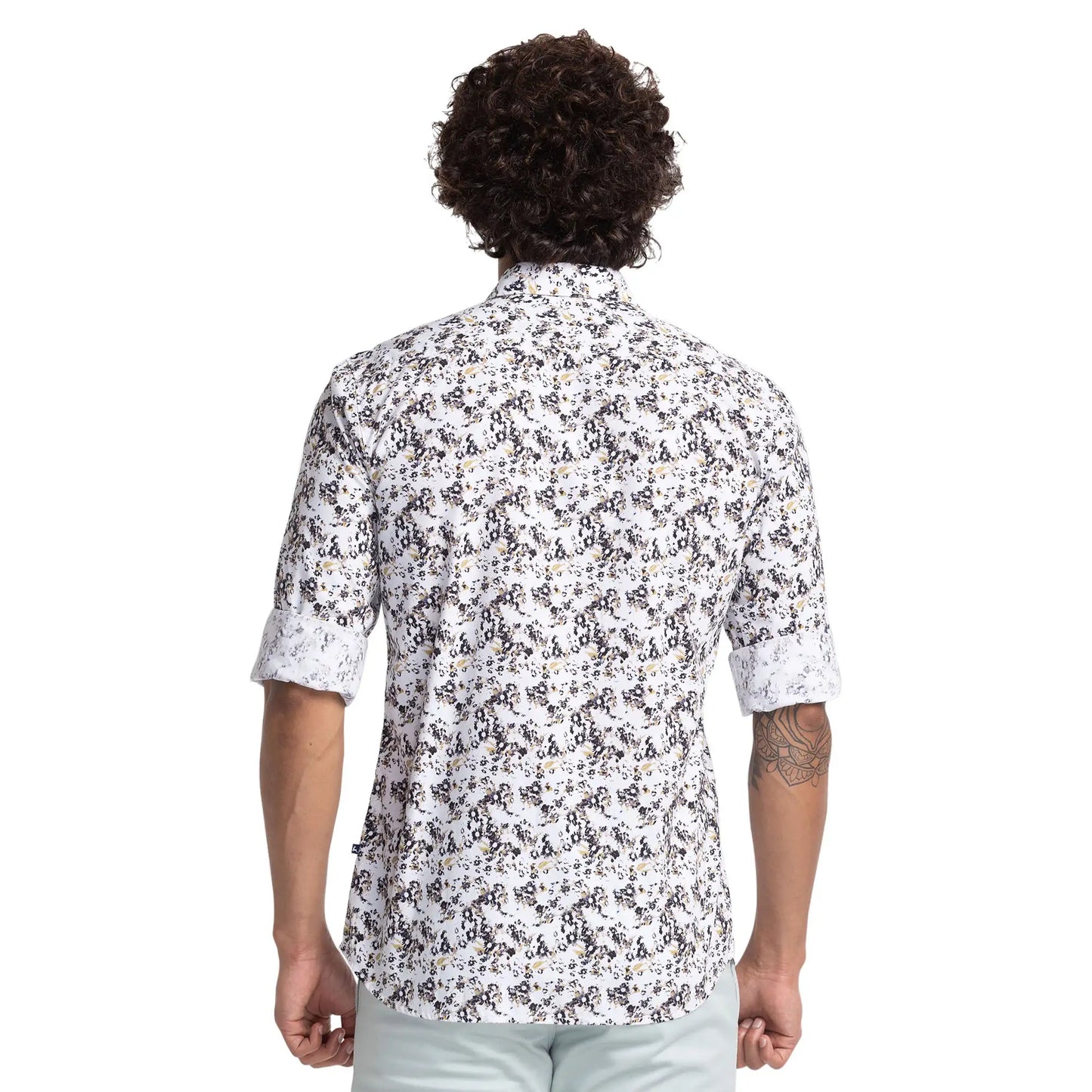 Men Slim Fit Blue Shirt