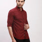 Parx Men Blue Print Slim Fit Cotton Blend Full Sleeve Shirts