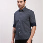 Parx Men Blue Checks Slim Fit Cotton Full Sleeve Shirts