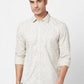 Parx Men White Solid Slim Fit Cotton Blend Full Sleeve Cutaway Collar Shirt