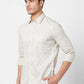 Parx Men White Solid Slim Fit Cotton Blend Full Sleeve Cutaway Collar Shirt