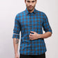 Parx Men Red Checks Slim Fit Cotton Full Sleeve Shirts