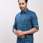 Parx Men Red Checks Slim Fit Cotton Full Sleeve Shirts
