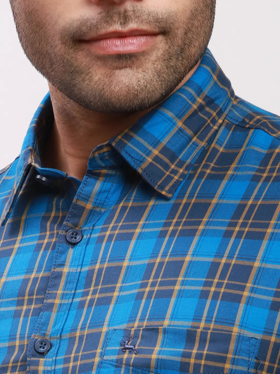 Parx Men Red Checks Slim Fit Cotton Full Sleeve Shirts