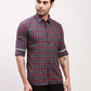 Parx Men Green Checks Slim Fit Cotton Full Sleeve Shirts