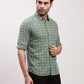 Parx Men Blue Checks Slim Fit Cotton Full Sleeve Shirts