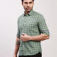 Parx Men Blue Checks Slim Fit Cotton Full Sleeve Shirts
