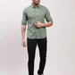 Parx Men Blue Checks Slim Fit Cotton Full Sleeve Shirts
