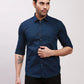 Parx Men Maroon Solid Slim Fit Cotton Full Sleeve Shirts