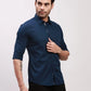 Parx Men Maroon Solid Slim Fit Cotton Full Sleeve Shirts