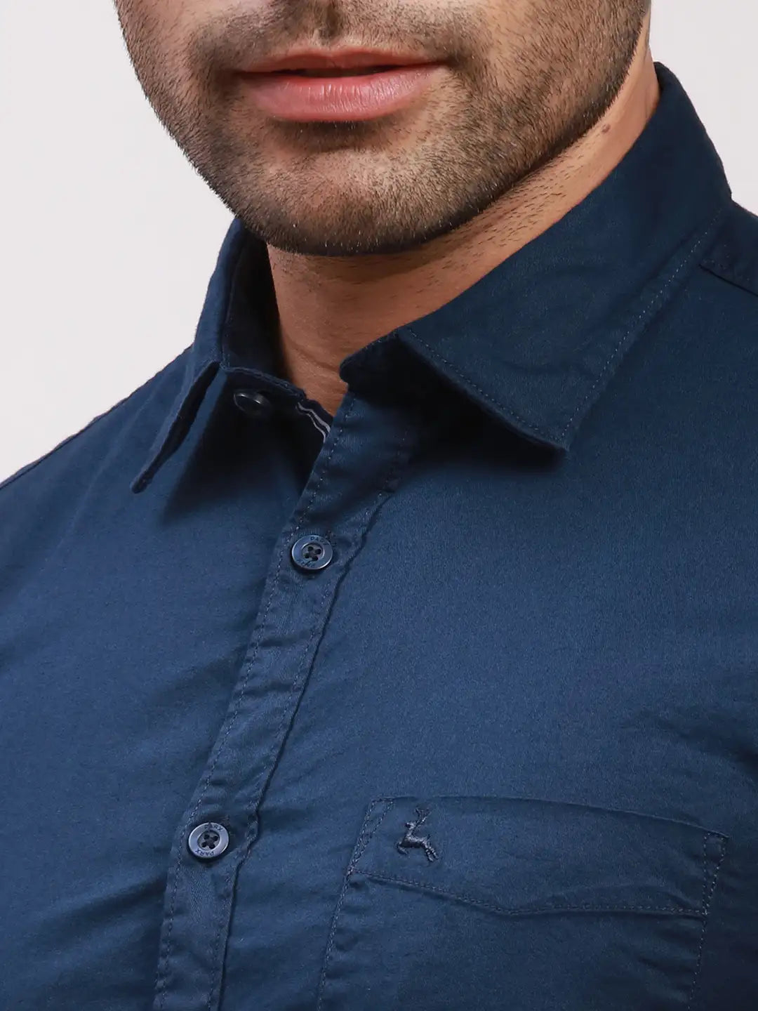 Parx Men Maroon Solid Slim Fit Cotton Full Sleeve Shirts